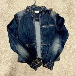Dark Edgy denim/jean jacket